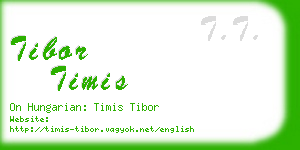 tibor timis business card